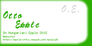 otto epple business card